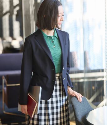 NEWYORKER L PLUS (Women/大きいサイズ)/ニューヨーカー Ｌ ＰＬＵＳ 【Ｌ】【ウォッシャブル】ウォッシャブルＴＷクロス　シングルブレザー（２０２５５９０７５３５０）