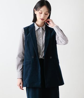 ＜NEWYORKER L PLUS (Women/大きいサイズ)＞【Ｌ】【ウォッシャブル】ライトコール　ダブルブレストジレ（２０２５５９１９６２１２）