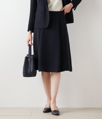NEWYORKER L PLUS (Women/大きいサイズ)/ニューヨーカー Ｌ ＰＬＵＳ 【Ｌ】【ウォッシャブル】ダブルフェイス　タックフレアスカート（２０２５５９２１５１１１）