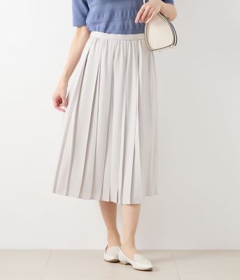NEWYORKER L PLUS (Women/大きいサイズ)/ニューヨーカー Ｌ ＰＬＵＳ 【Ｌ】バックサテン　変形プリーツスカート（２０２５５９２５５１２１）