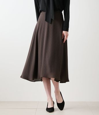 【SALE】【送料無料】NEWYORKER L PLUS (Women/大きいサイズ)/ニューヨーカー L PLUS ビットプリント フレアスカート(202559256152) 75ネイビー 【三越伊勢丹/公式】