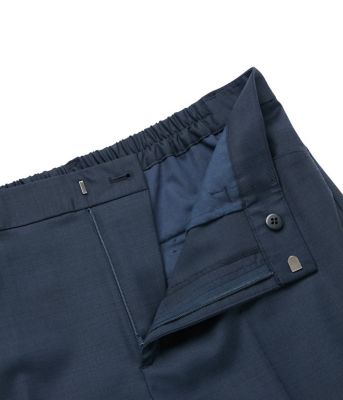 【Ｌ】【ウォッシャブル】シャークスキンクロップドテーパードパンツ（２０２５５９３２５３５１）
