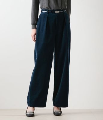 ＜NEWYORKER L PLUS (Women/大きいサイズ)＞【Ｌ】【ウォッシャブル】ライトコール　ワイドパンツ（２０２５５９３２６２１２）