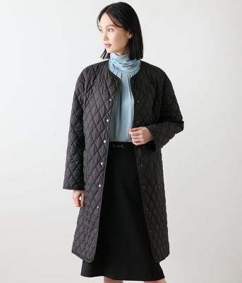 ＜NEWYORKER L PLUS (Women/大きいサイズ)＞【Ｌ】【撥水・ウォッシャブル】ポリエステルタフタ　リバーシブルキルトロングコート（２０２５５９５１６１５０）