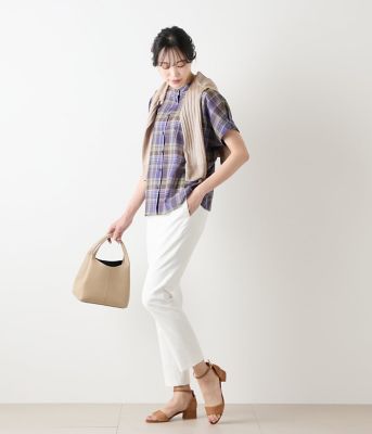 リーママさま専用cohanリネンドロワース YOSHIKO KRIS-WEBB×L’EQUIPE】ストレッチサテン