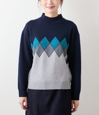 L】エクストラファインメリノウール モダンアーガイル