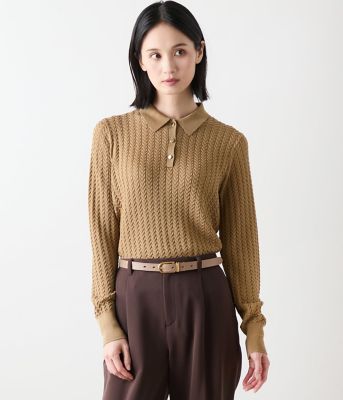 ケーブルニット ポロシャツ BEAMS MEN｜BEAMS PLUS｜ケーブルニット ポロシャツ 25SS