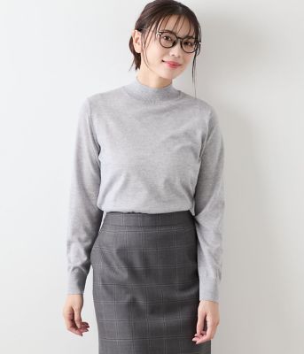 ＜NEWYORKER L PLUS (Women/大きいサイズ)＞【Ｌ】【手洗い可能】キャッシュウール　ボトルネックプルオーバー（２０２５５９７２６５６０）