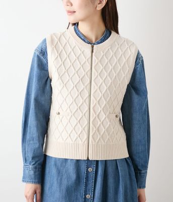 Traditional Weatherwear ⭐︎ 半袖ニットベージュ　極美品 KOEISTORE メッシュニット サマーニット 透かし編み ニット