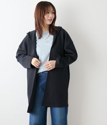 ＜NEWYORKER L PLUS (Women/大きいサイズ)＞【Ｌ】【ウォッシャブル】ポリエステルダンボールライト　フーデットコーディガン（２０２５５９８１６６１５）