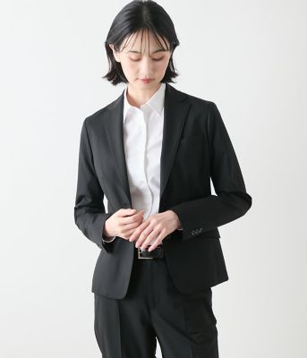 ＜NEWYORKER (Women)＞【ウォッシャブル】２ＷＡＹストレッチツイル　ノッチドラペル２ボタンジャケット（２０２５６００１６９１０）