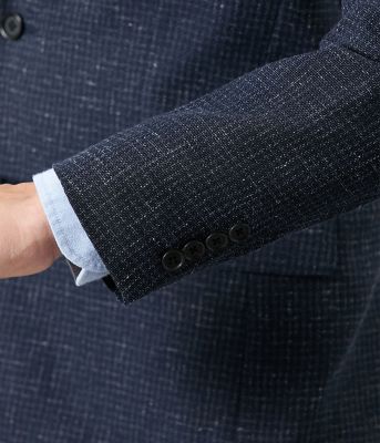 三者混メッシュ サマーツィード チェック ジャケット