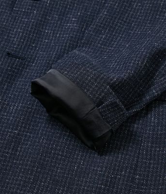 三者混メッシュ サマーツィード チェック ジャケット