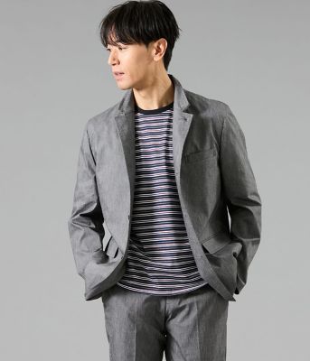 【未使用級】NEWYORKER　現行　グレー　ストライプ　XXL　AB8 日本製 MEN（メンズ） | ファッション通販のNY.ONLINE