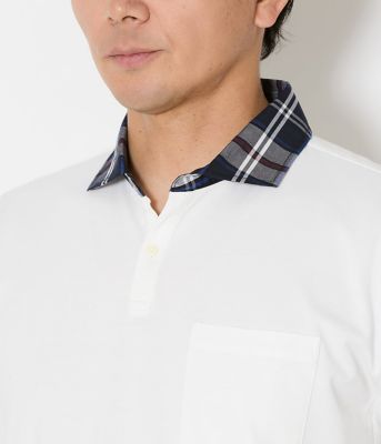 新品未使用　雑誌掲載　HER. スキッパー　コットン　シャツ 吸水速乾】COOL COMFORT ニューヨーカータータン 布帛