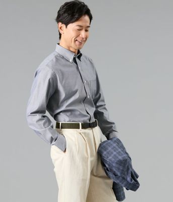 ＜NEWYORKER (Men)＞ＮＹ　ＦｉｔＥａｓｅ　オックス　長袖ショートボタンダウンシャツ（２０２６１１７６８７１０）