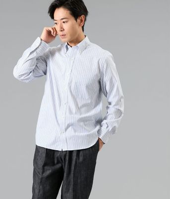 ＜NEWYORKER (Men)＞ＮＹ　ＦｉｔＥａｓｅ　オルタネイトストライプ　長袖ショートボタンダウンシャツ（２０２６１１７６８７１１）