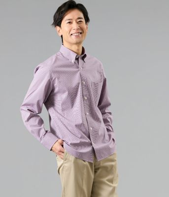 ＜NEWYORKER (Men)＞ＮＹ　ＦｉｔＥａｓｅ　マイクロタッターソール　長袖ショートボタンダウンシャツ（２０２６１１７６８７１２）