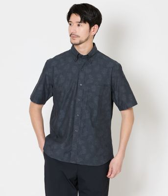 ＜NEWYORKER (Men)＞バタフライジャカード　半袖ショートボタンダウンシャツ（２０２６１１７７８７４３）