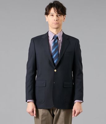美品　ニューヨーカー　ウールフランネル　紺ブレザー　金ボタン　A5 HERITAGE CLOTH トロピカル 型ブレザー
