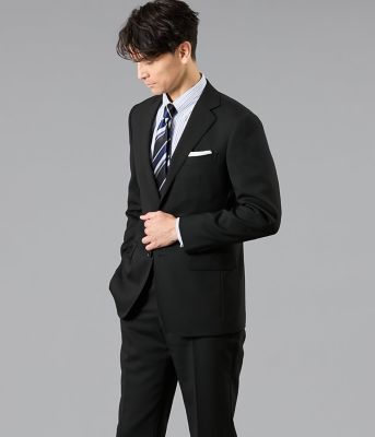 ダーバン D'URBAN ブラックシャドーストライプスーツ