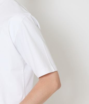 NY CARE FREE ホワイト 半袖ドレスTシャツ