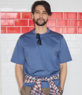 NY CARE FREE カラー 半袖ドレスTシャツ