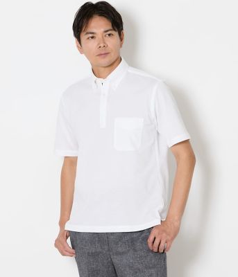吸水速乾】COOL COMFORT エイトロック鹿の子 前開きボタン