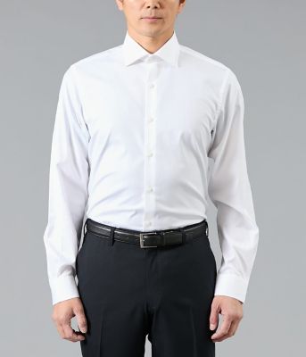 Easy Care シャドーストライプ 長袖スリムフィットシャツ