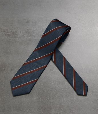 ピンチェック×ストライプ ネクタイ（202615908056