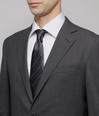 ピンチェック×ストライプ ネクタイ（202615908056