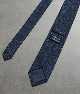 インディゴカラー ペイズリー ネクタイ（202615908074