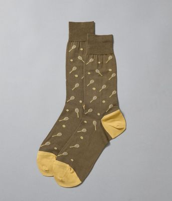 ＜NEWYORKER (Men)＞ラケットモチーフ　カジュアルソックス（２０２６１５９５８８９８）