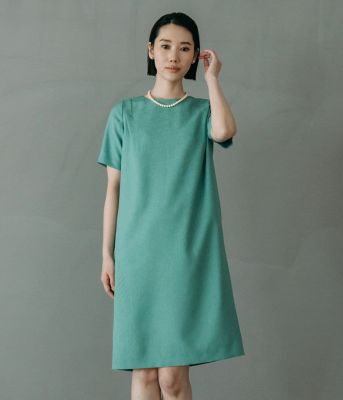 ＜Atraer (Women)＞【ウォッシャブル】リネンライクオックス　半袖サックワンピース（２０２６２６４０８５１３）