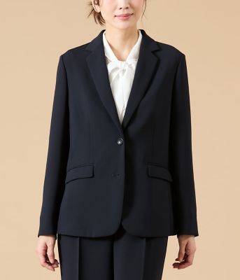 ウォッシャブル】シルキークロス 2ボタンテーラードジャケット