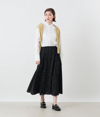 ランダムドットプリント マーメイドスカート
