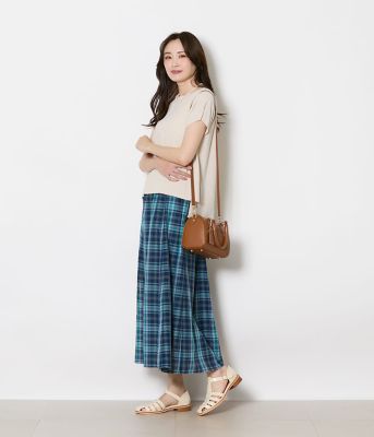 店舗限定】マドラスチェック フレアスカート（丈85cm