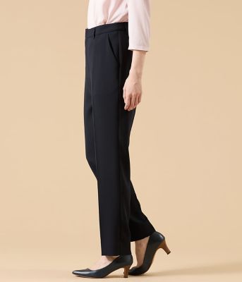 今月限定お値下げ！Cygne クロップドテーパードパンツ Louis ウォッシャブル】シルキークロス クロップドテーパードパンツ
