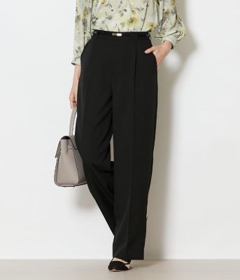 ＜NEWYORKER (Women)＞【ウォッシャブル】ブライトツイル　１タックワイドパンツ（２０２６５１３１８１２１）