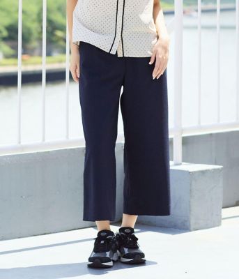 ワイドクロップドパンツ レディース 手洗い可能