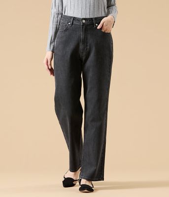 ＜NEWYORKER (Women)＞【ストレッチ】ＥＤＷＩＮ　１１オンスストレートブラックデニムパンツ（２０２６５１３３８２１０）