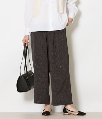 NEWYORKER (Women)/ニューヨーカー ダイヤドットプリント　イージーワイドパンツ（２０２６５１３４８２３０）