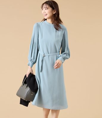 ダブルフェイスド ジョーゼット シャツドレス