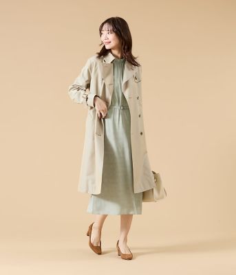 ジオメトリックプリント スタンドギャザーワンピース