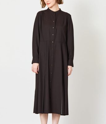 TRツイル ボックスプリーツシャツワンピース