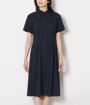 半袖シャツワンピース レディース リネンライク ペチコート付き