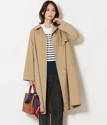＜NEWYORKER (Women)＞【ウォッシャブル】タスランタイプライター　ステンカラートレンチコート（２０２６５１５１８２２０）