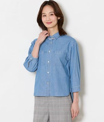 ＜NEWYORKER (Women)＞ライトオンスデニムシャツ（２０２６５１６４８２３５）