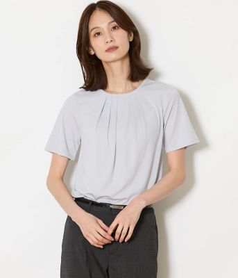 NEWYORKER (Women)/ニューヨーカー【接触冷感】強撚スムース フロントタック プルオーバー 02ライトグレー トップス【三越伊勢丹/公式】