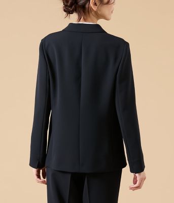 L】【ウォッシャブル】シルキークロス 2ボタンテーラードジャケット